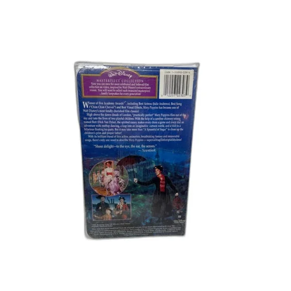 Rare Original Mary Poppins Walt Disney Home Video VHS Clamshell Sealed NOS - Picture 2 of 4